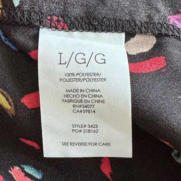 CAbi‎ Ferris Button Down Blouse Womens L Black Multi Color Rainbow - Picture 6 of 10